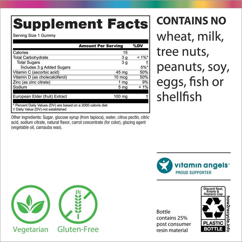 Rainbow Light Kid's Counter Attack Gummies - Elderberry - 30ct