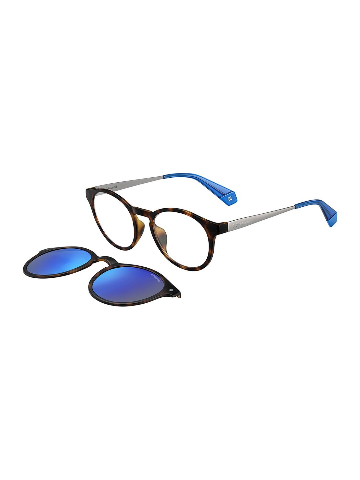 Polaroid Blue Round Unisex Sunglasses