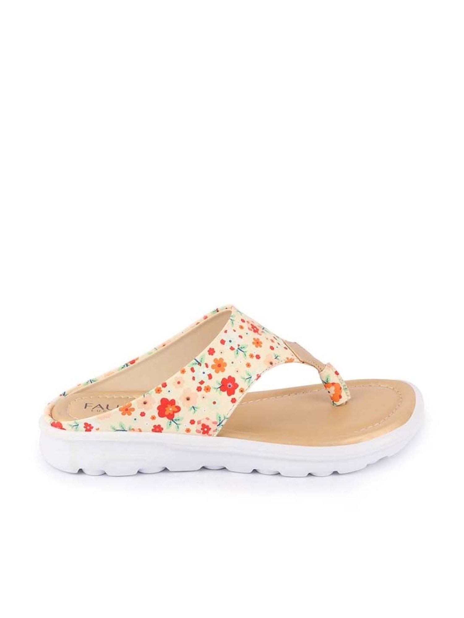 Fausto Women's Beige Thong Sandals