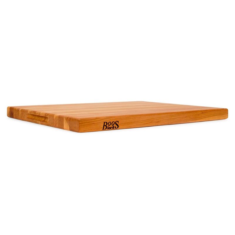 John Boos 24 Inch Wide 1.5 Inch Thick Reversible Cutting Board Block with Two Sided Hand Grips , 24 x 18 x 1.5 Inches, Cherry Wood