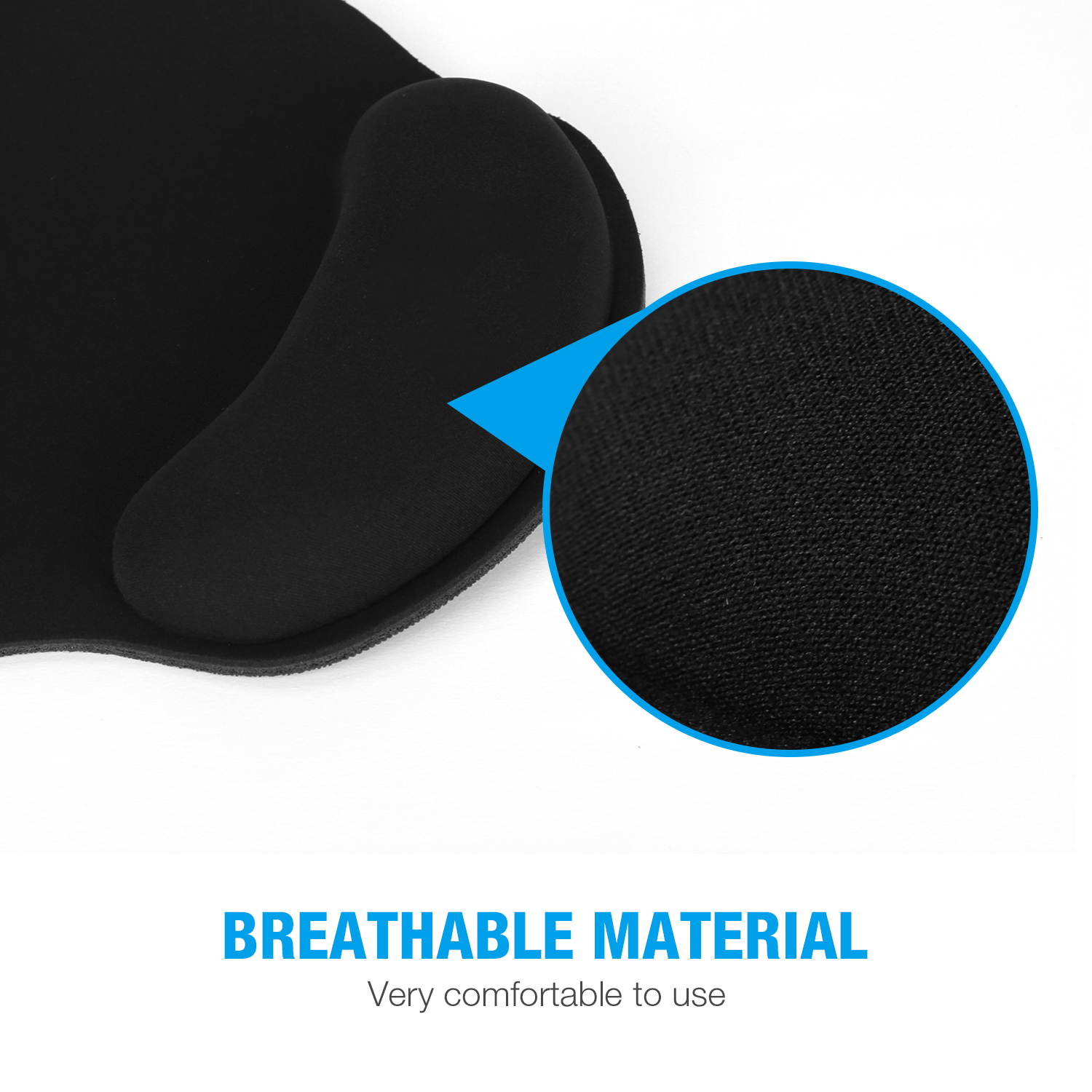 Superfine Fibre Soft Smooth Gel Ergonomic Mouse Pad Wrist Support and Keyboard Wrist Rest for Computer, Laptop, Mac, Gaming and Office,Black