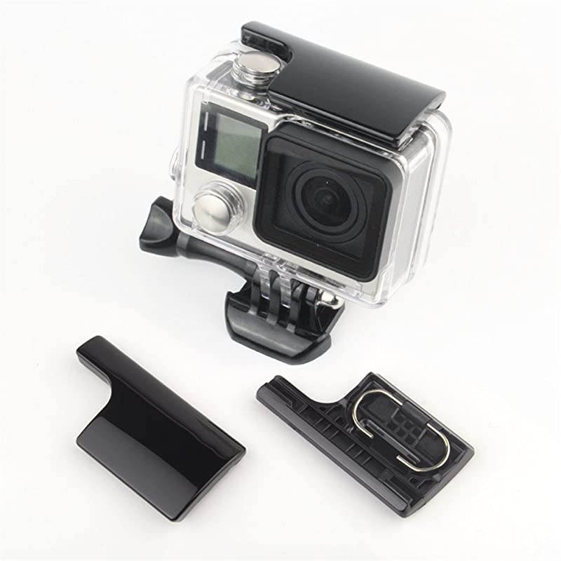 Smooth Surface Plastic Latch Rear Snap Waterproof Housing Case Snap Lock Buckle Replacement for Gopro Hero 4 3+ Housing Skeleton Black