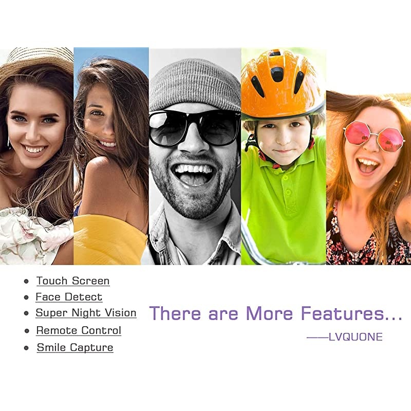 Update? 4K Camcorder Vlogging Video Camera Ultra HD 60FPS Digital Recorder YouTube Camera 2.4G Remote Control IR Night Vision 3.0" IPS Touch Screen with Microphone,Wide Angle Lens,Lens Hood