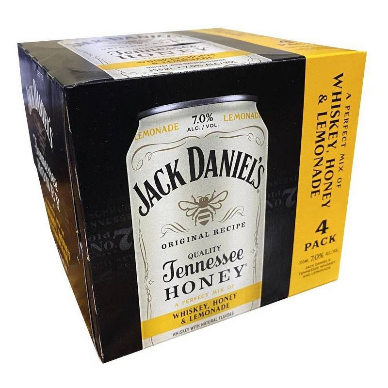 Jack Daniel's Tennessee Whiskey, Honey & Lemonade Cocktail - 4pk/355ml Cans