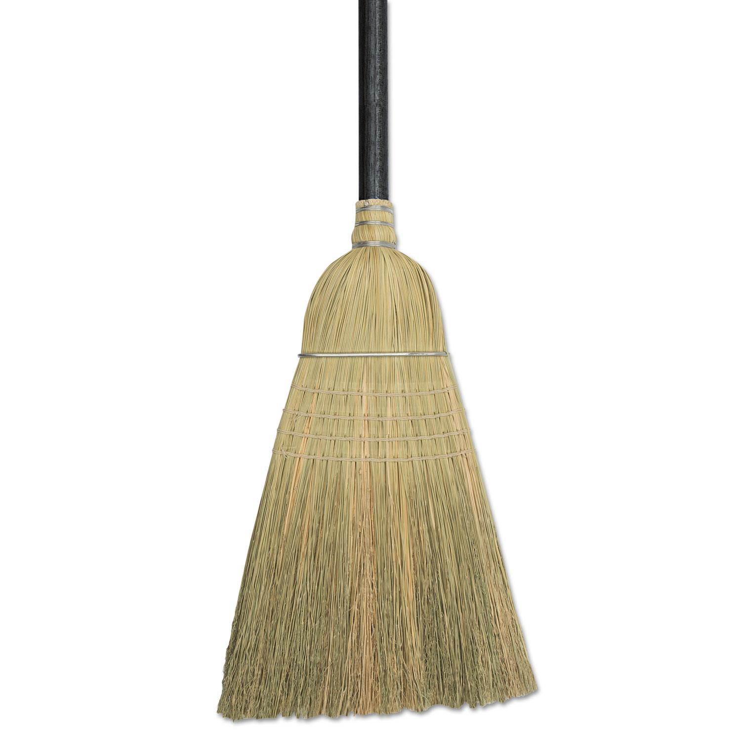 Boardwalk Warehouse Broom Corn Fiber Bristles 42" Wood Handle Natural 932CEA