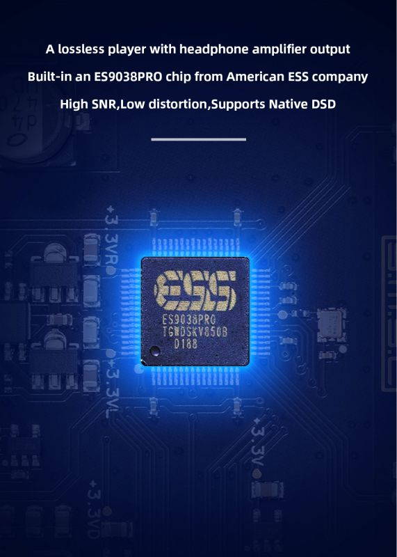 SMSL DP5 ES9038Pro MQA DAC HiFi DSD256 IIS USB Bluetooth Streaming Playback Unbalanced Balanced Music Player