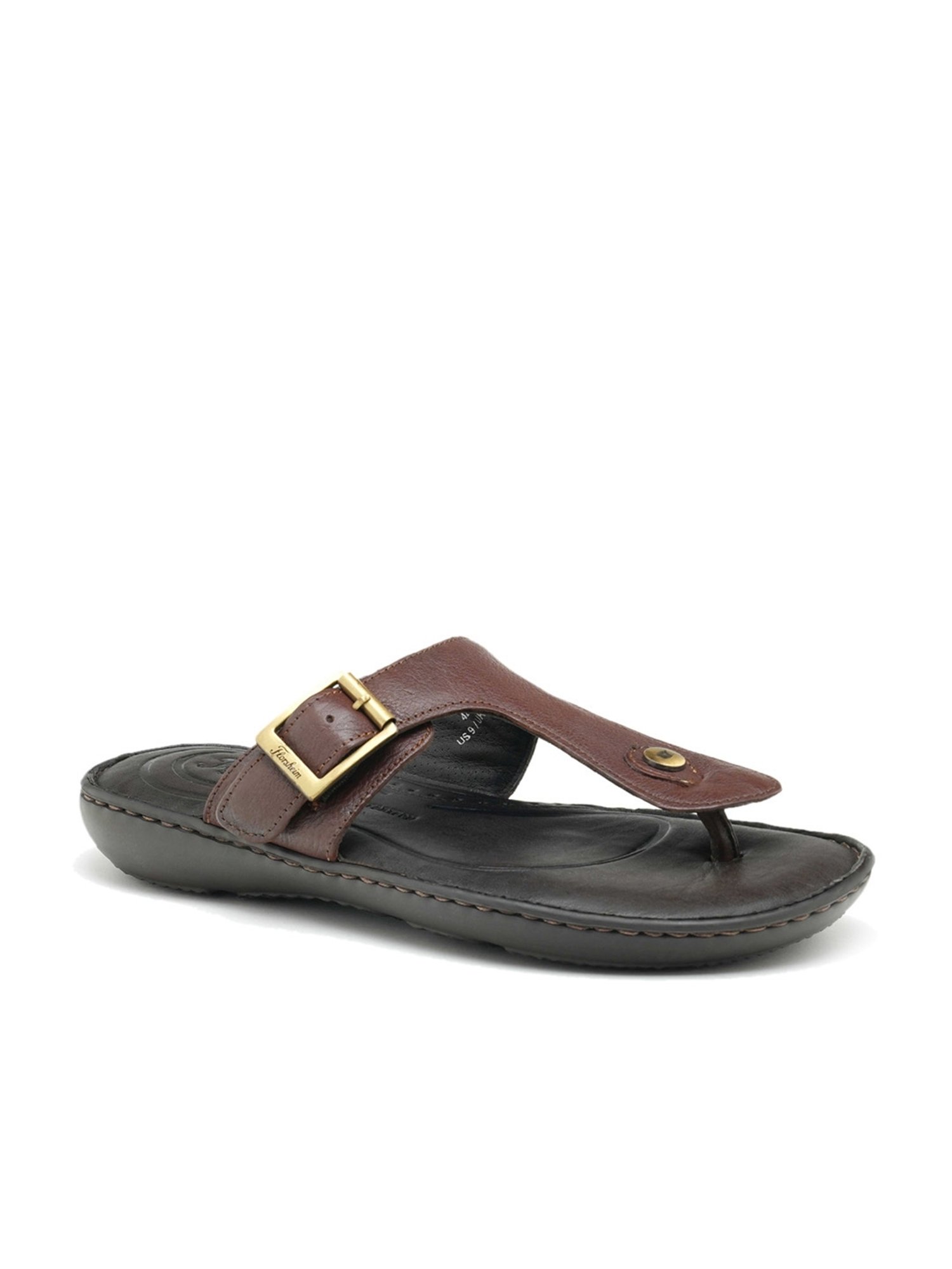 Florsheim Men's Brown T-Strap Sandals