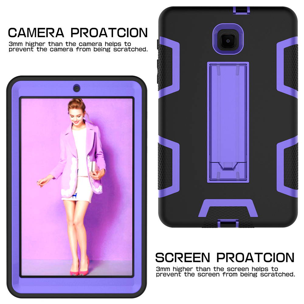Mignova Case for Galaxy Tab A 8.0 Case 2018,Three Layer Shockproof Armor Defender Full-Body Rugged Protective Case Cover with Stand for Samsung Galaxy Tab A 8.0 2018 SM-T387/T387v
