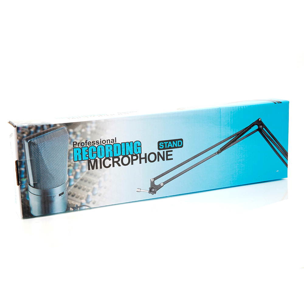 Desk Mic Microphone Suspension Boom Scissor Arm Stand Shock Mount Adjustable NEW