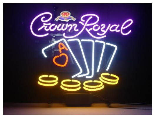 Fashion Neon Sign Crown Royal Play Today Work Manana Pub Handcrafted Real Glass Lamp Neon Light Neon Sign Beerbar Sign Neon Beer Sign 19x15