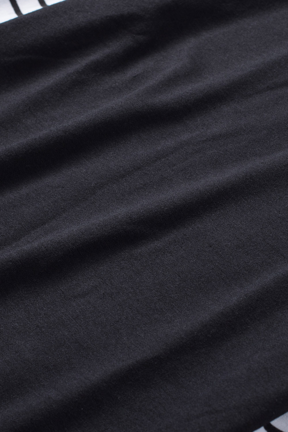 Blank Sweatshirt - Black Striped and Stars Print Long Sleeve T-Shirt Customized