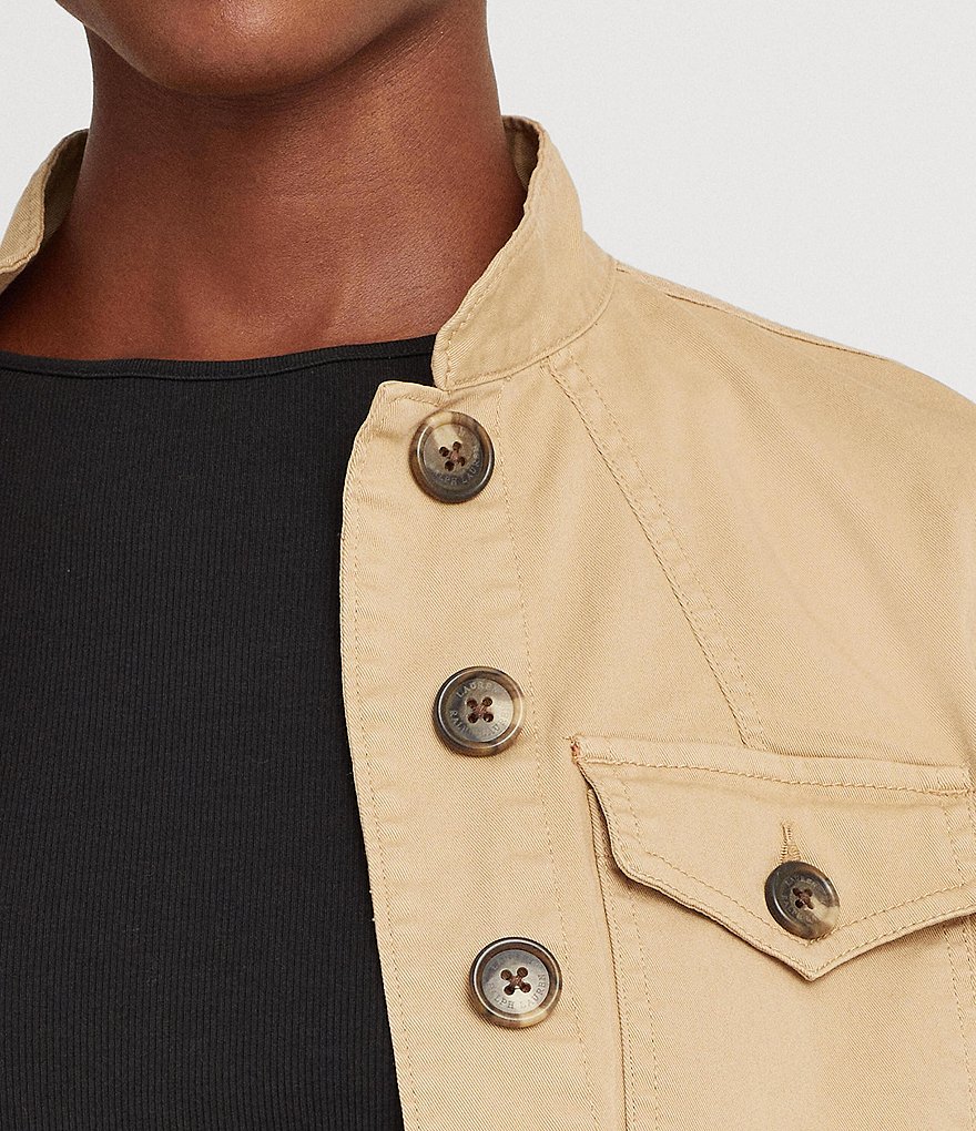 Ali Miles Printed Button Front Floral Wire Neck 3/4 Bell Sleeve Jacket