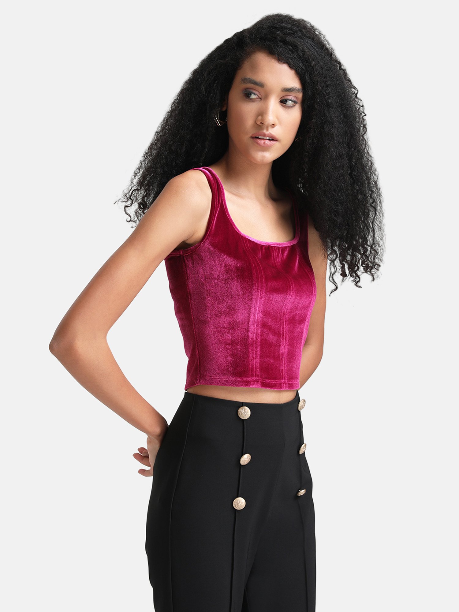 Kazo Fuchsia Crop Top