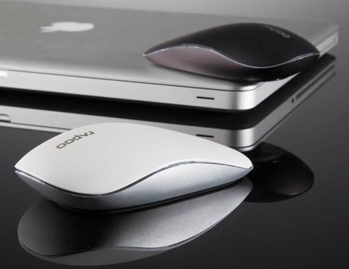 Rapoo T8 5G Ultra-Thin Ergonomic Programmable Smart Multiple Touch Control Wireless Laser Mouse for Laptops Desktops and PC