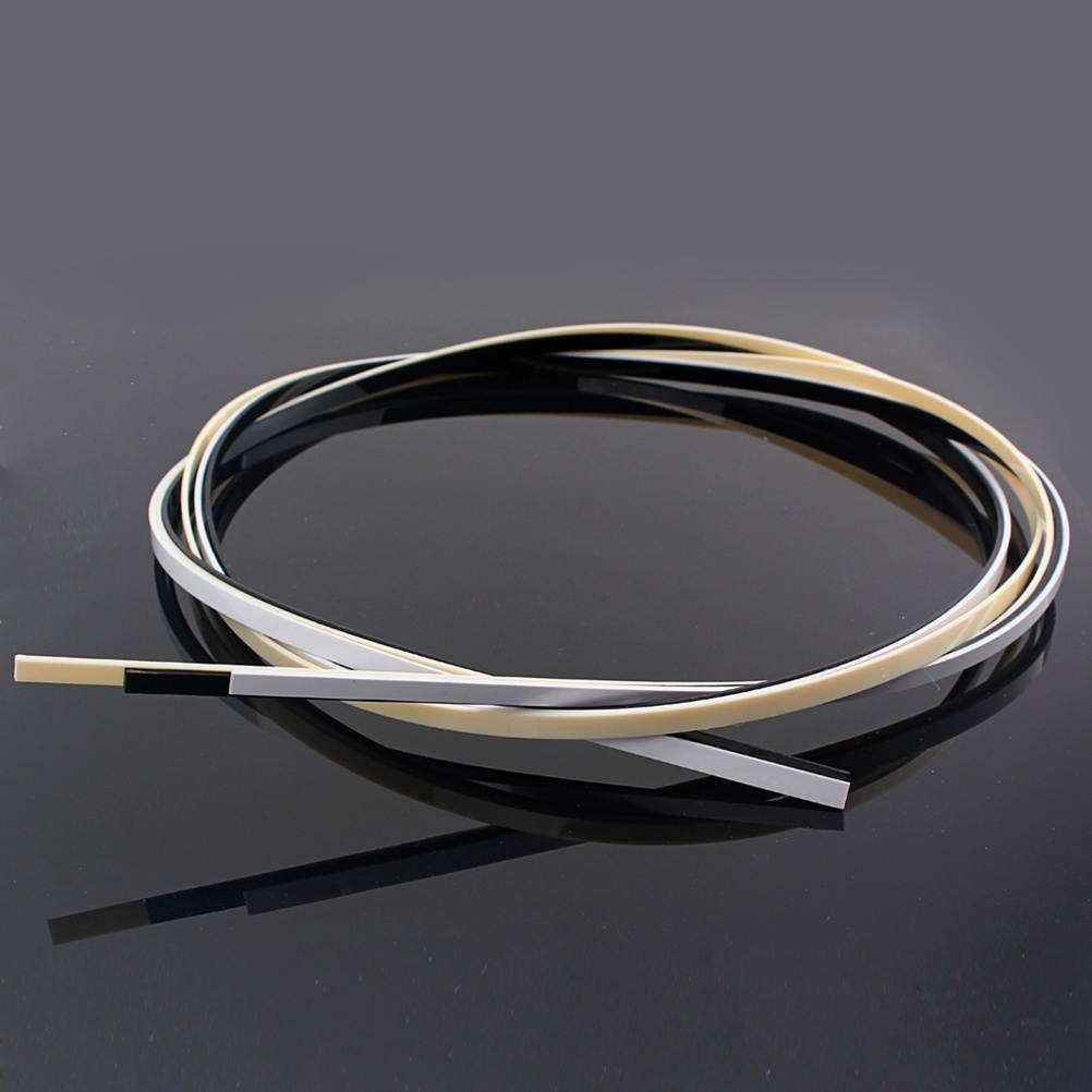 3 PCS 6 mm Width Guitar Binding Purling Strips Celluloid Guitar Binding Materials Assorted Colors for Classical Acoustic Guitar and Ukulele