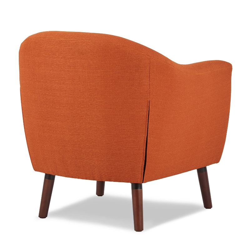 Homelegance 31 Inch Lucille Collection Classic Polyester Fabric Single Living Room Barrel Accent Chair, Orange