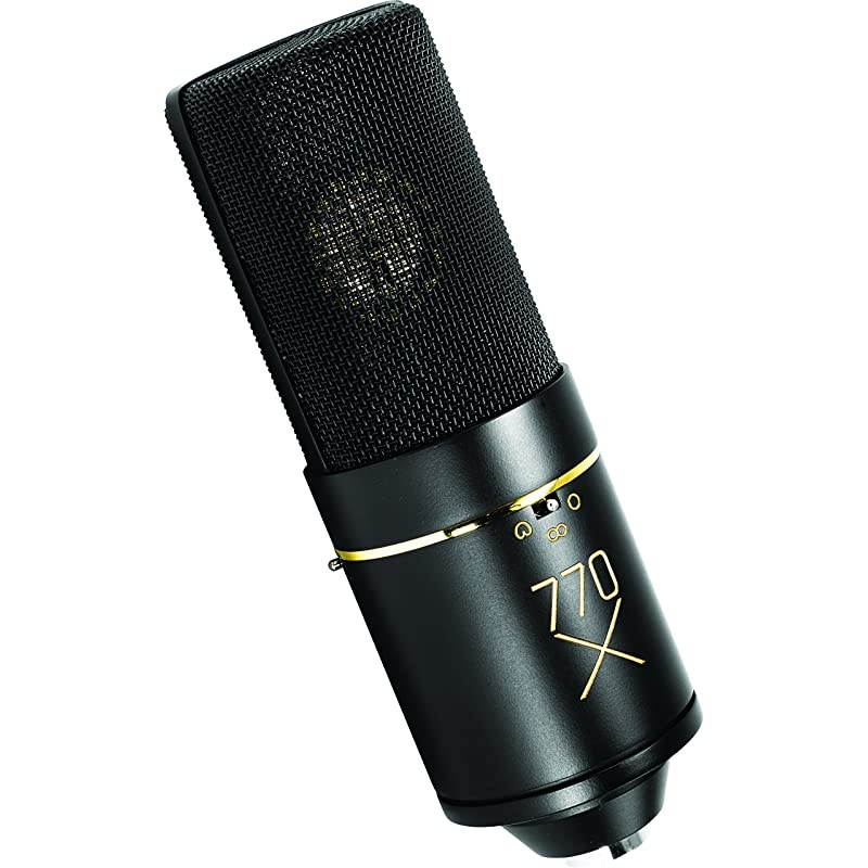 Multi-Pattern Condenser Microphone, XLR Connector, Black &amp Gold (770X)