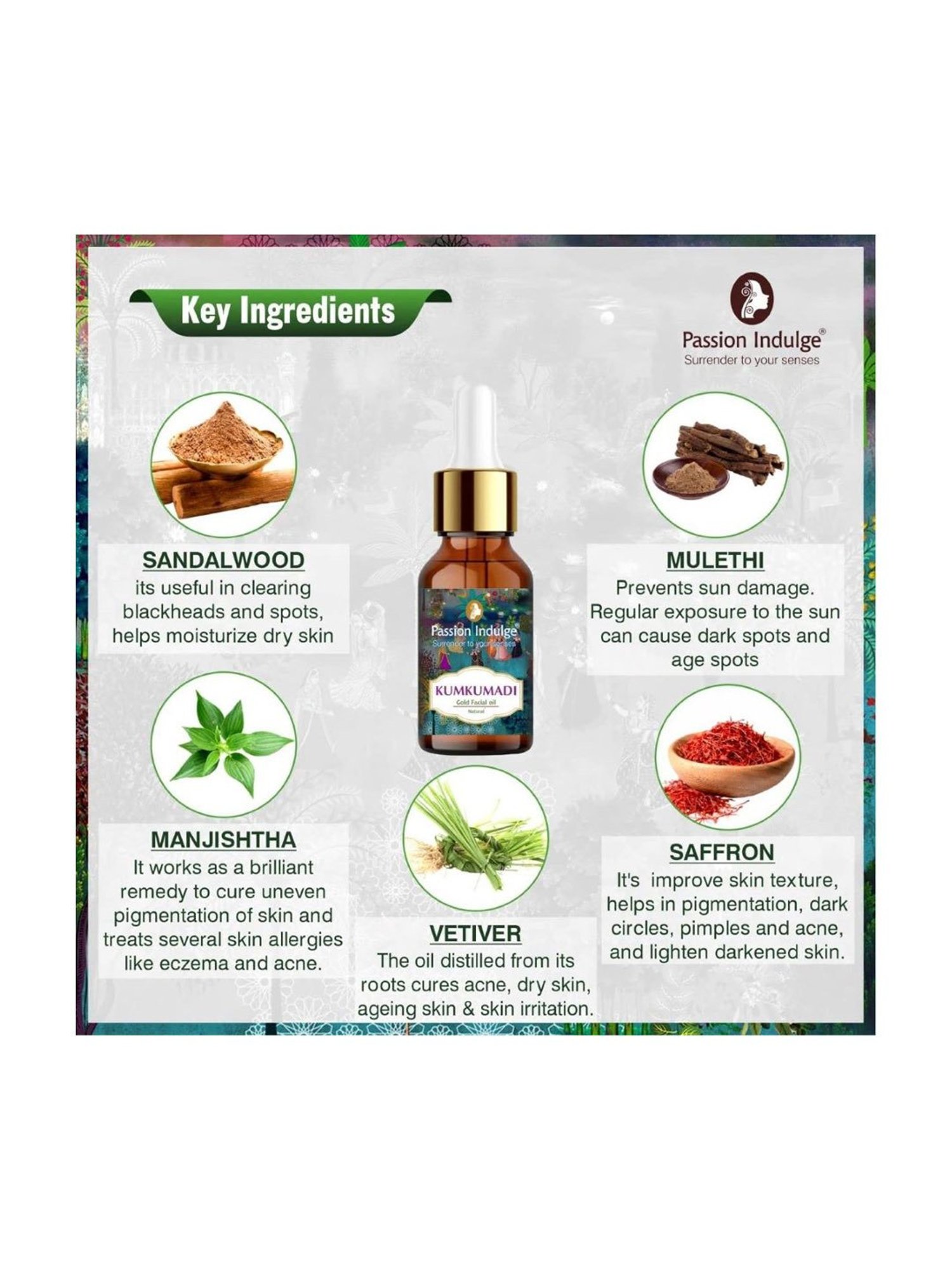 Passion Indulge Buy Kumkumadi Oil & Get Eye Serum Free Worth Rs 480