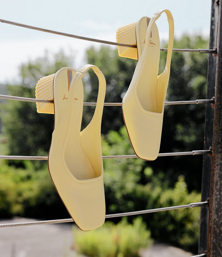 Sam Edelman Toren Leather Sculptural Heel Slingback Pumps