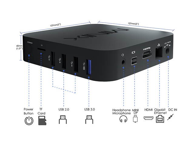 MINIX NEO Z83-4 Plus, Intel Cherry Trail Fanless Mini PC Windows 10 Pro (64-bit) [Intel X5-Z8350 / 4GB / 64GB / Dual-Band Wi-Fi / Gigabit Ethernet / Dual Output/4K]