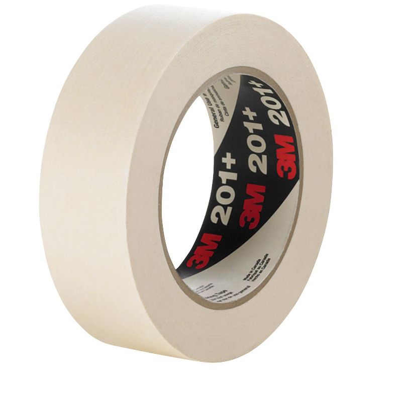 3M 201+ General Use Masking Tape, 1.5 Inches x 60 Yards, Tan