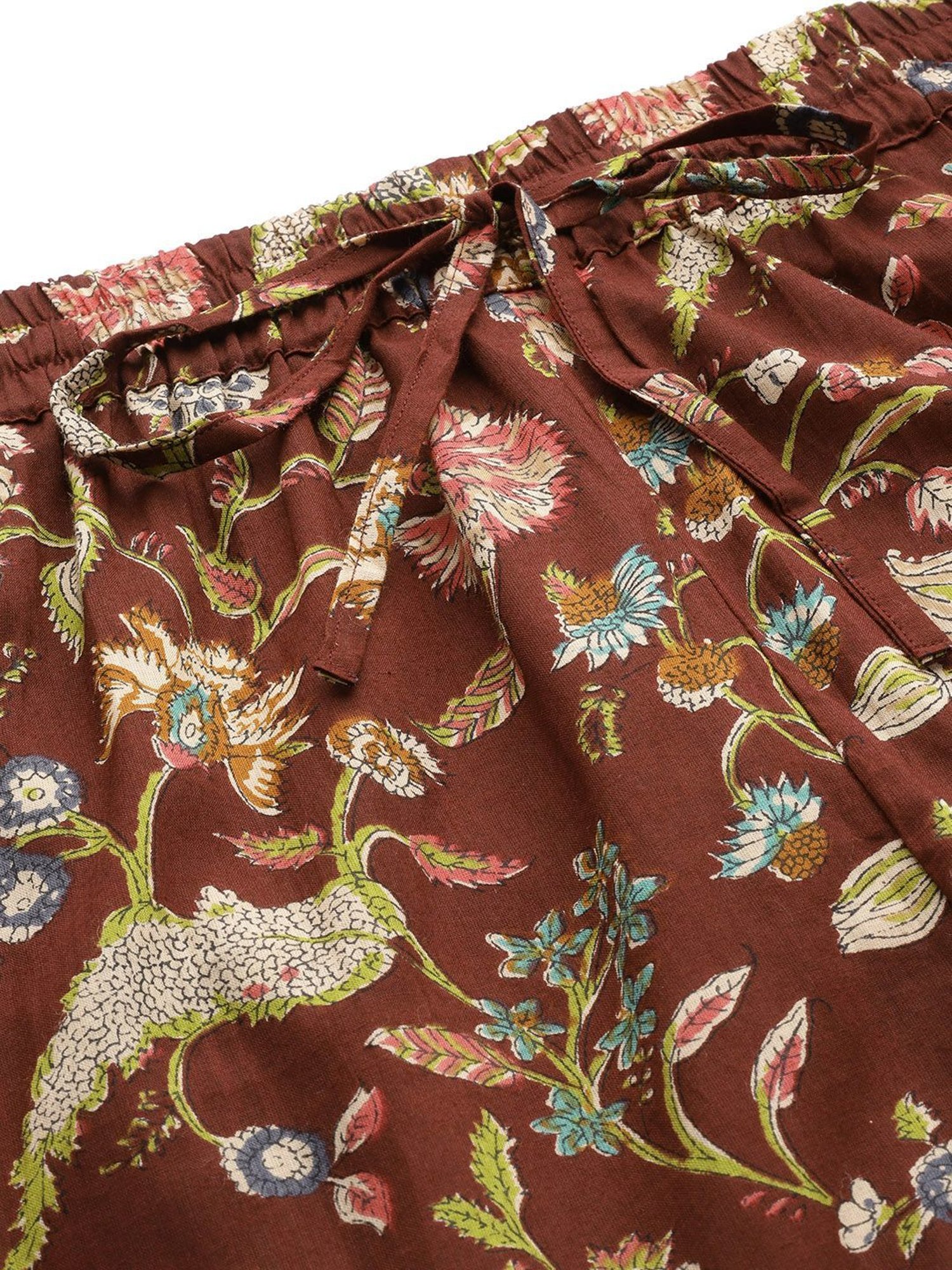 Prakrti Brown Cotton Printed Top Shorts Set