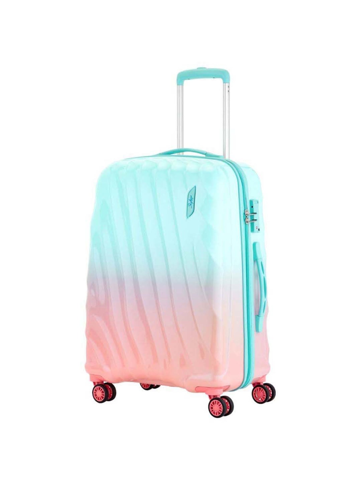 Skybags Openskies Pink Textured Hard Medium Trolley Bag - 47 cm
