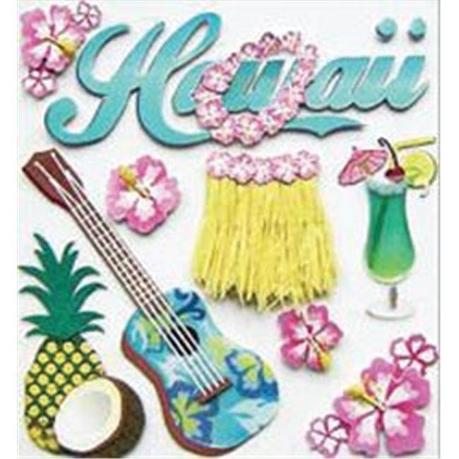 Jolee's Boutique Dimensional Destination Stickers-Hawaii
