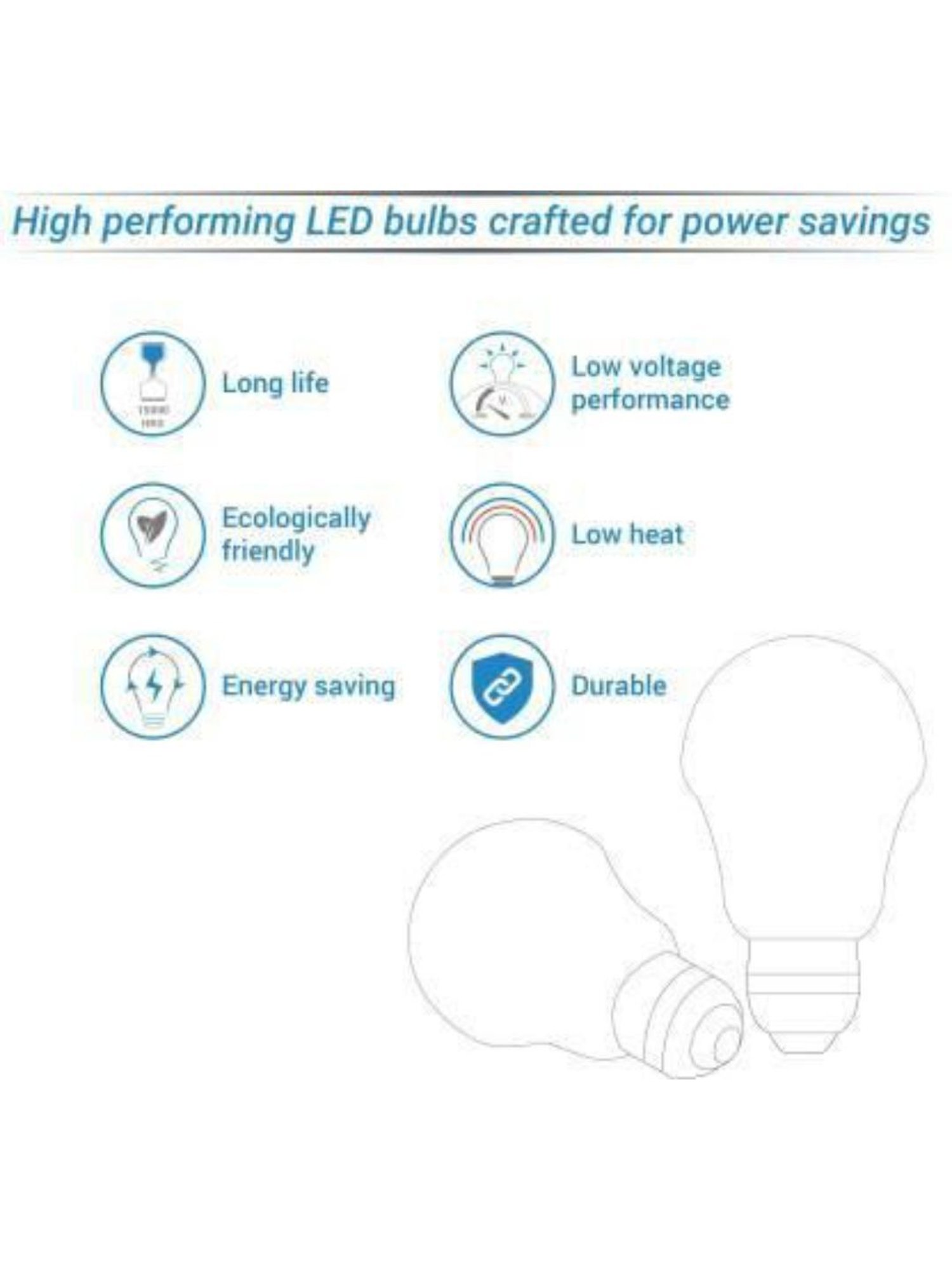 Eveready 0.5 W Standard B22 LED Bulb Pack of 12 (White)