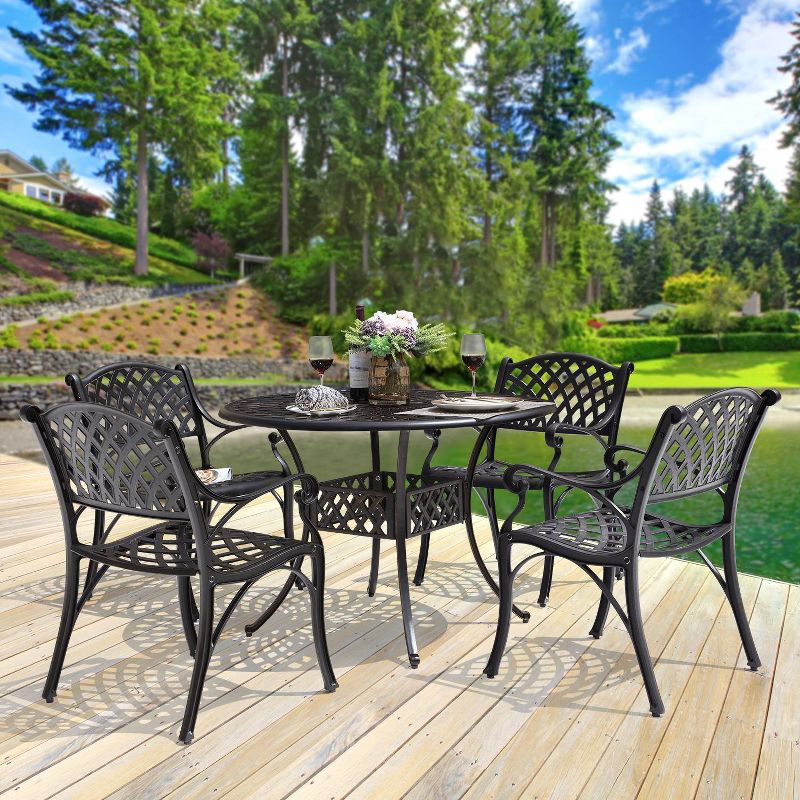 5pc Cast Aluminum Dining Set - Nuu Garden
