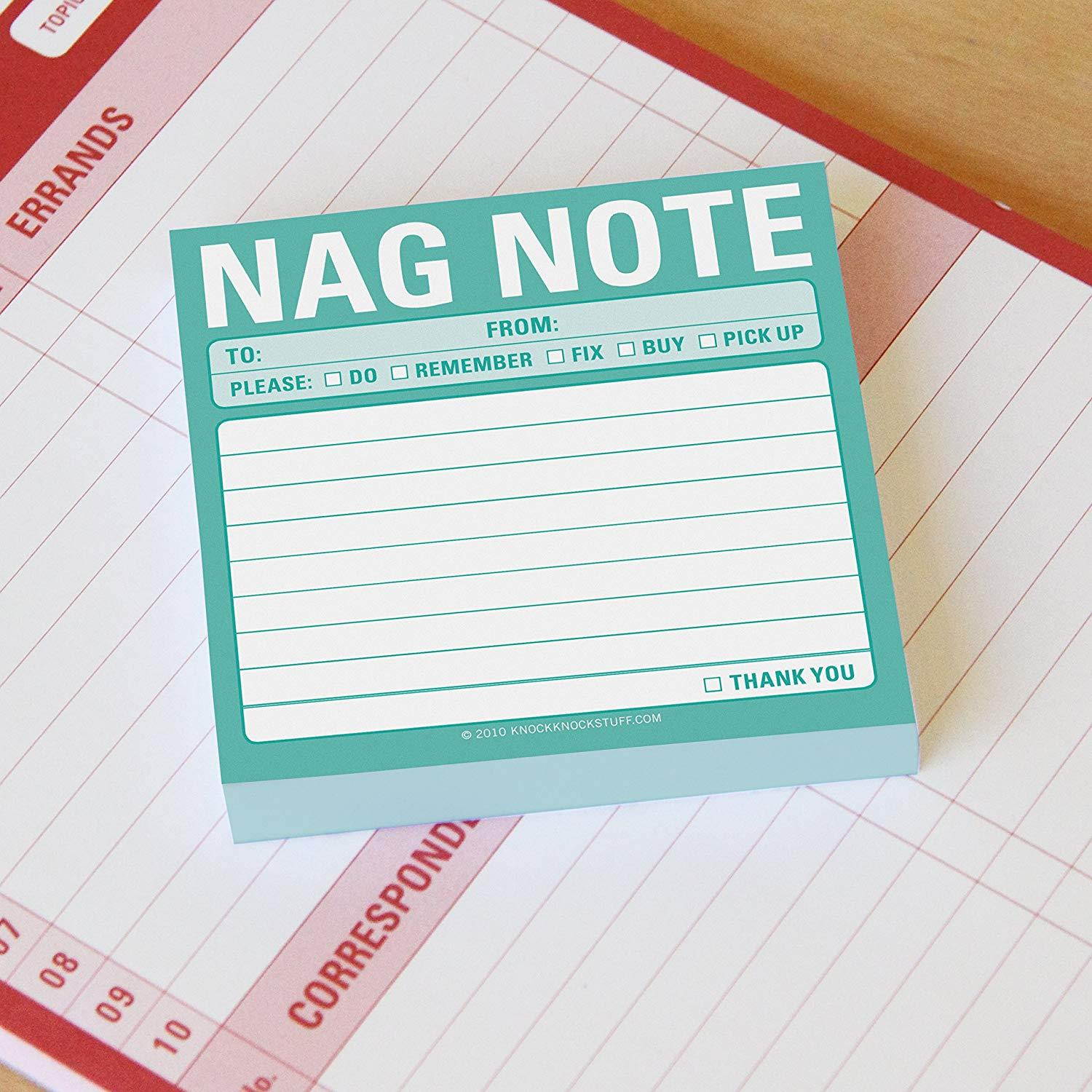 8-Pack Sticky Notes: Nag Note