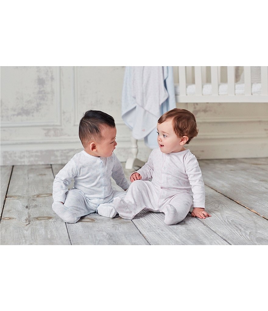 Aden + Anais Baby Boys 6-9 Months Long-Sleeve Blue Moon Footed Coverall