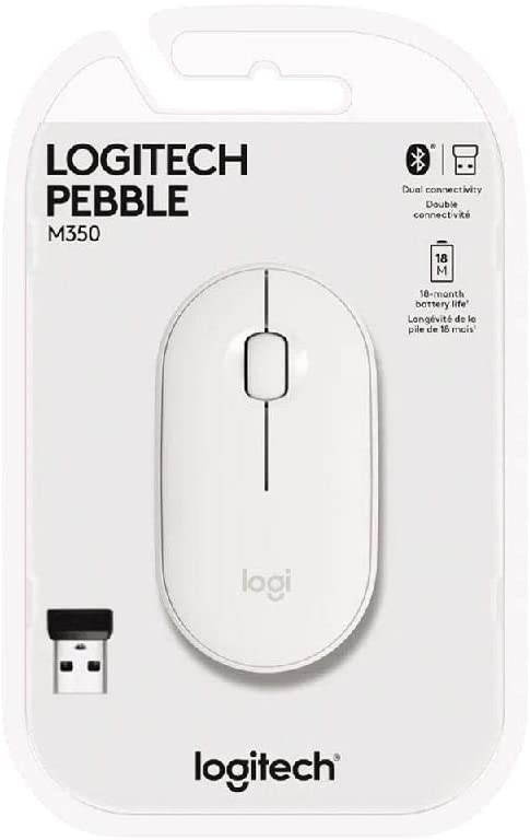 Logitech M355 Portable Wireless Mouse with Bluetooth or 2.4 GHz Receiver, Silent, Slim Computer Mouse with Quiet Click for Laptop, Notebook, PC and Mac - Black