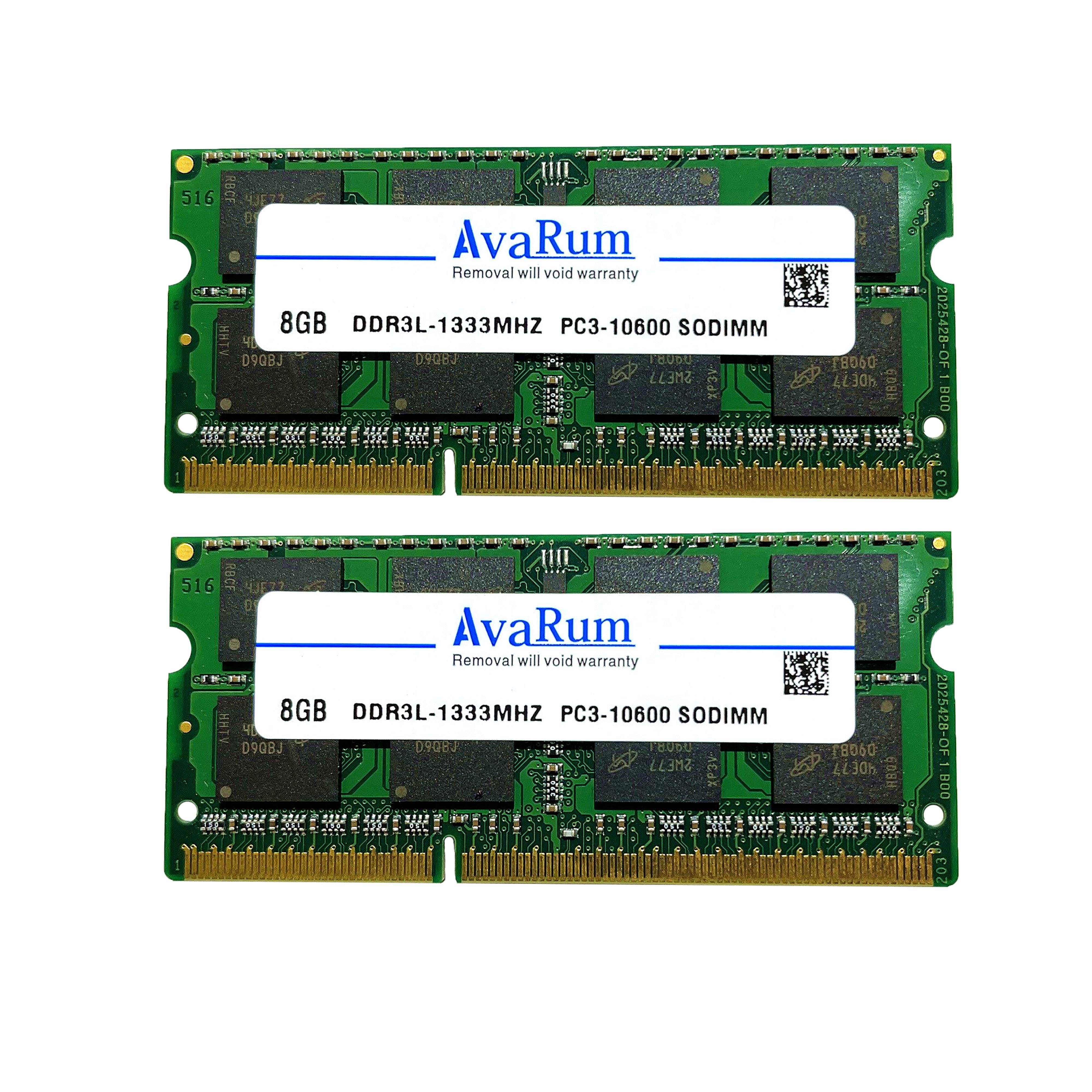 16GB (2X8GB)  DDR3L-1333Mhz (PC3L 10600) SODIMM 1.35V 2Rx8 Memory for Laptops by Avarum Ram