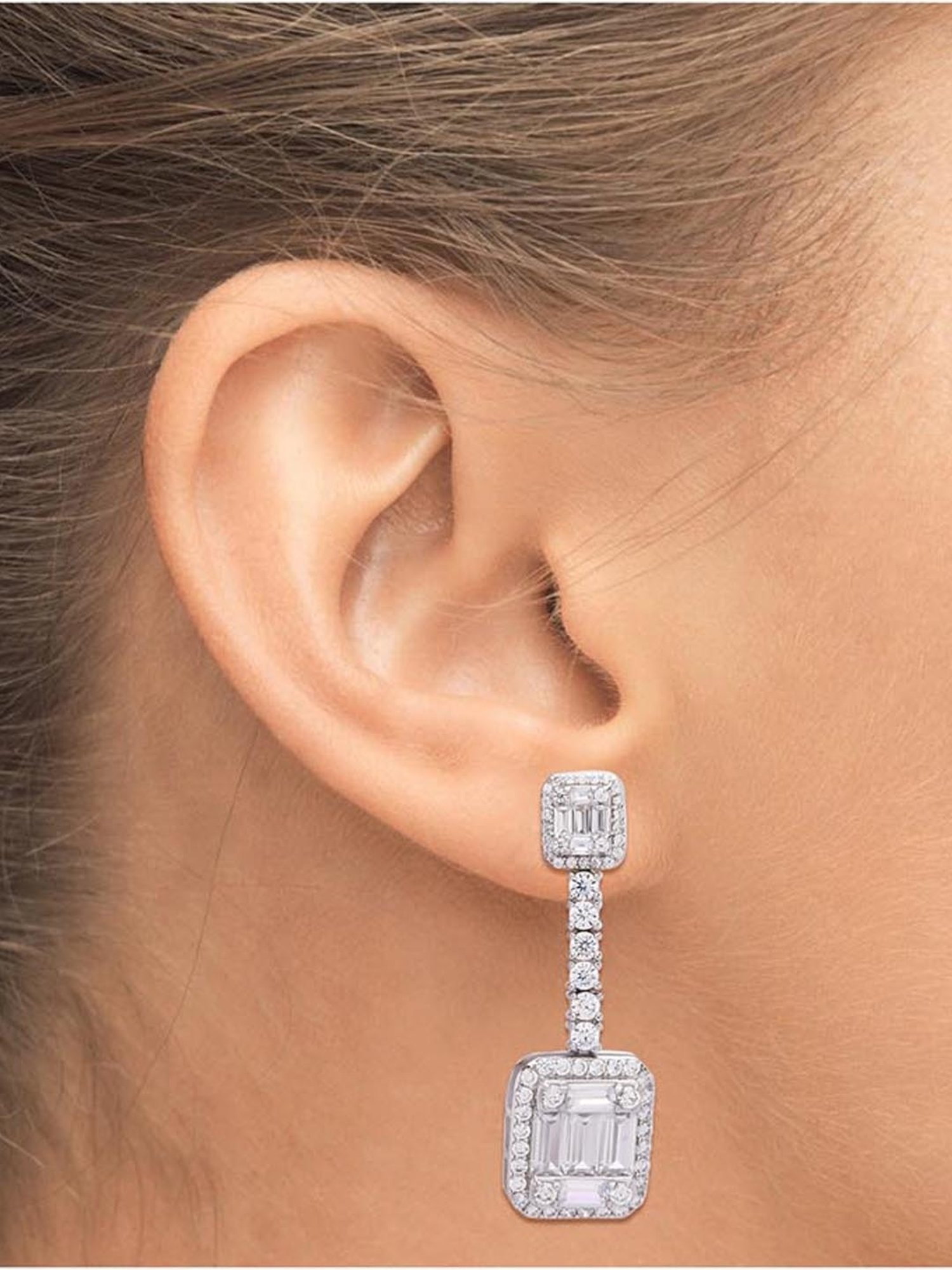 Anayra 92.5 Sterling Silver Classic Earrings for Women