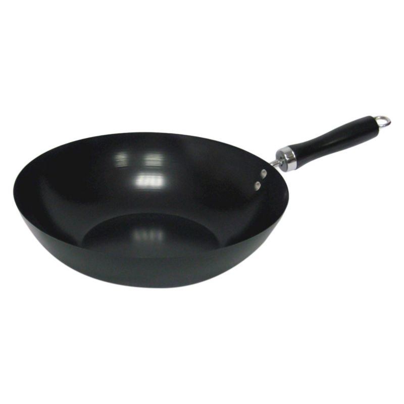 Victoria Cast Iron Wok with Stability Base 14" Black