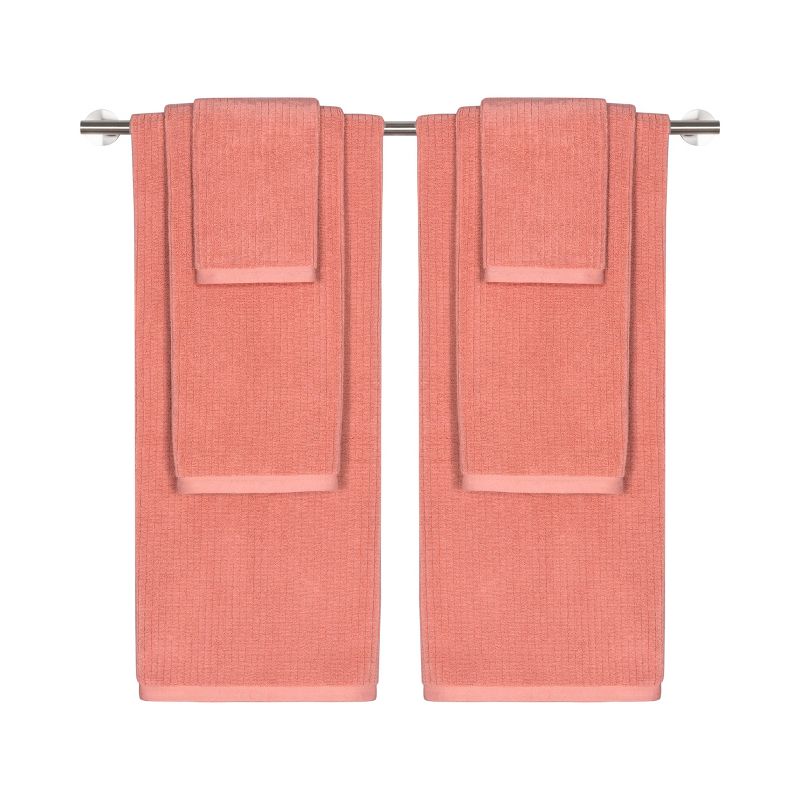 6pc Empire Bath Towel Set Red - CARO HOME