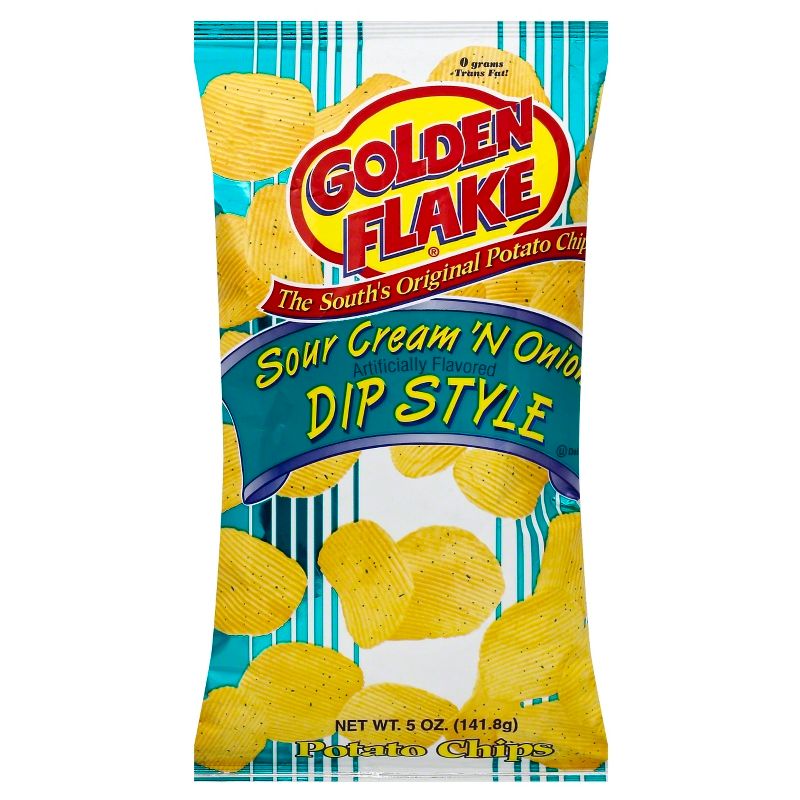 Golden Flake Sour Cream & Onion Dip Chips - 5oz