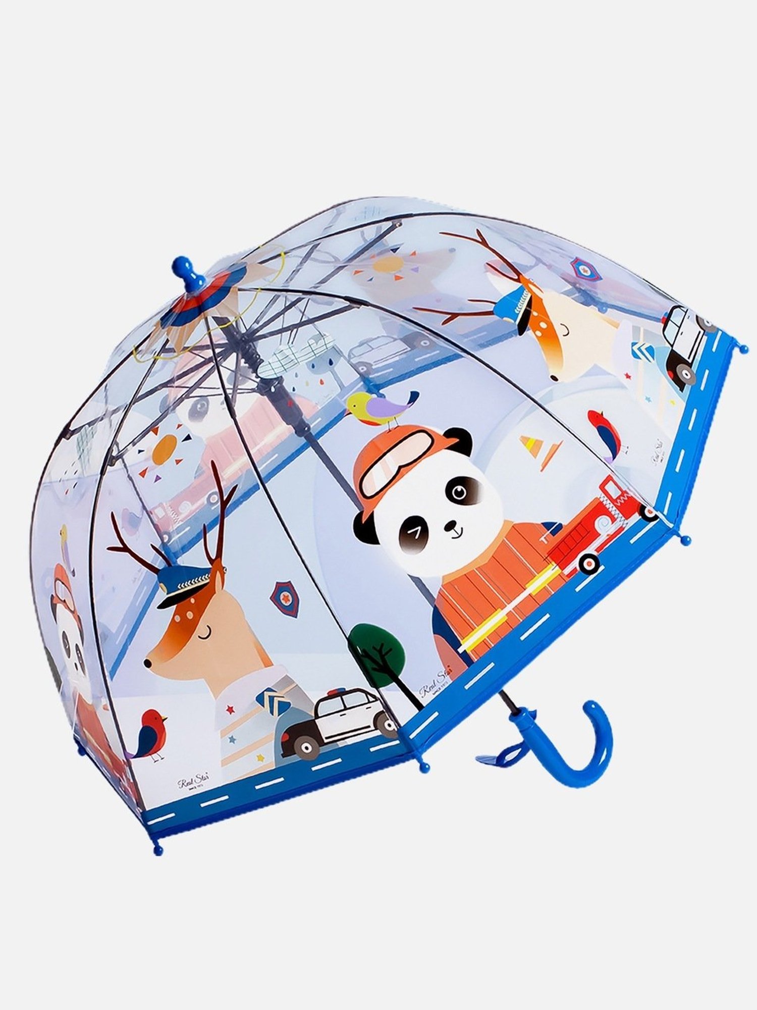 Little Surprise Box Blue Polyester Printed 2 Fold Umbrella