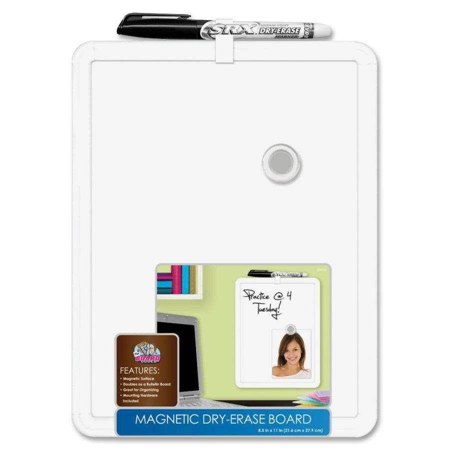 The Board Dudes Magnetic Dry-Erase Board, 8-1/2"x11", White Frame CXT43