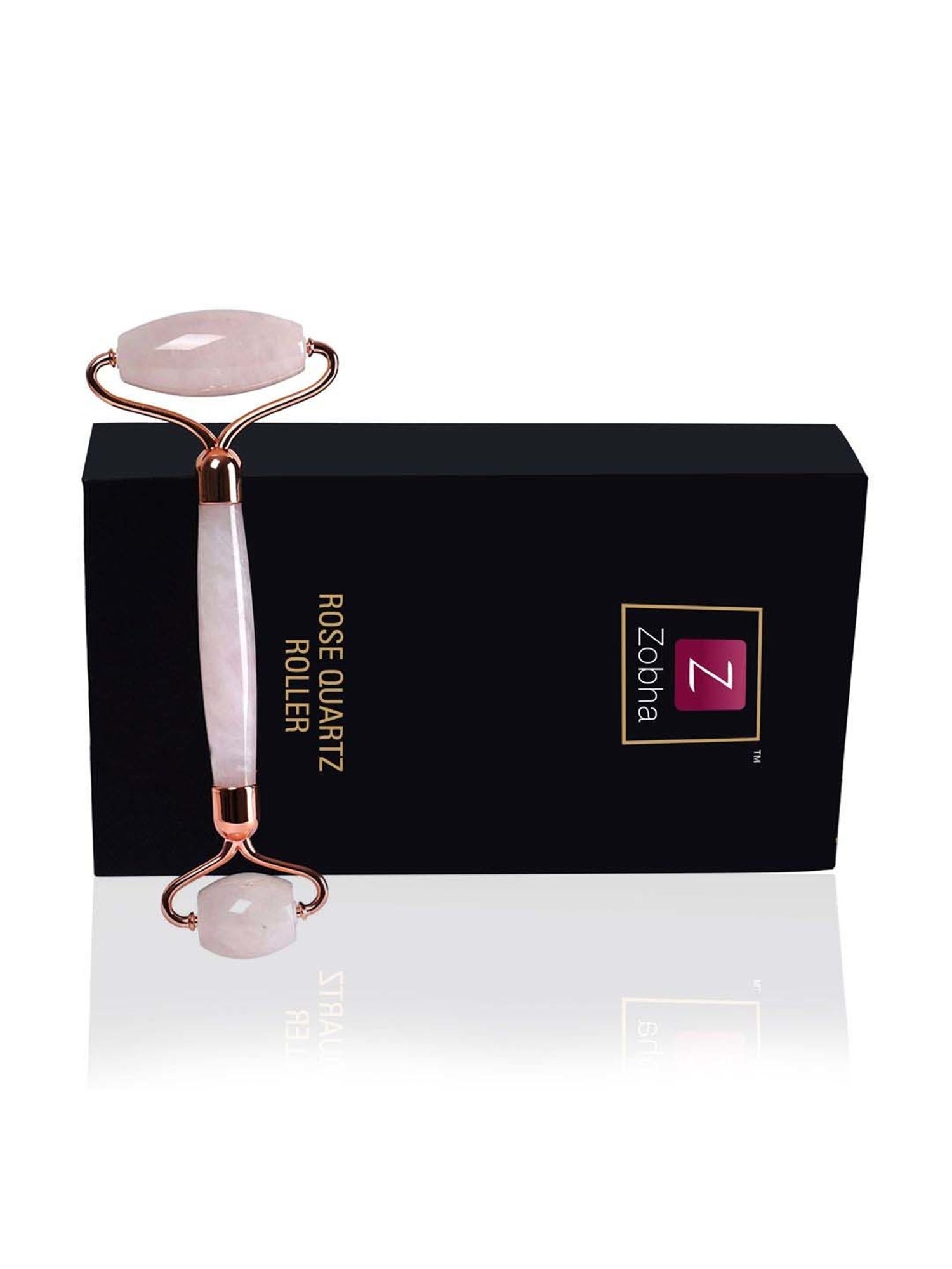 Zobha Vibrating Rose Quartz Roller - 55 gm