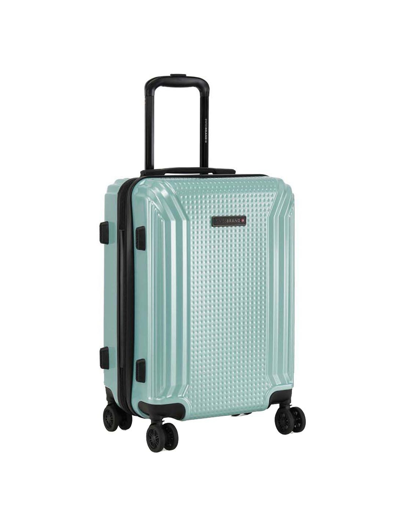 Swiss Brand Vernier Turquoise 8 Wheel Small Hard Cabin Trolley - 36 Inch
