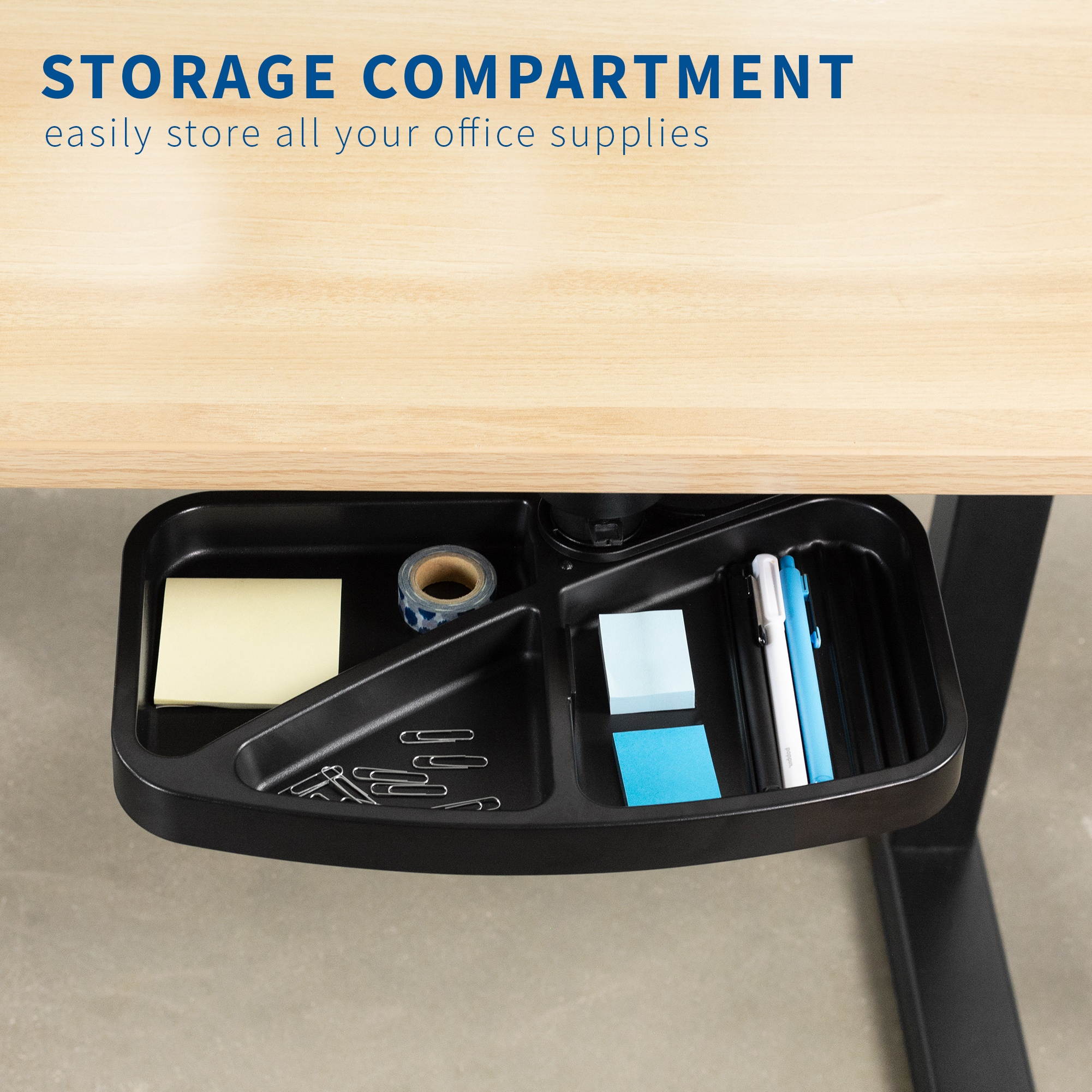 VIVO Black Adjustable Under Desk Pencil Drawer with Mouse Platform | Storage Tray Desk Organizer w/ Swivel (DESK-AC05M)