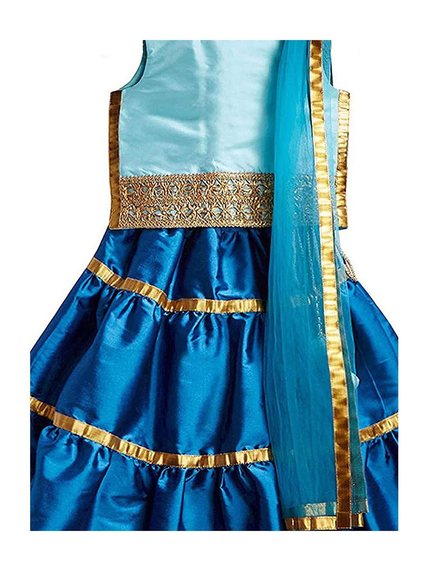 A Little Fable Kids Red & Beige Embellished Lehenga Choli