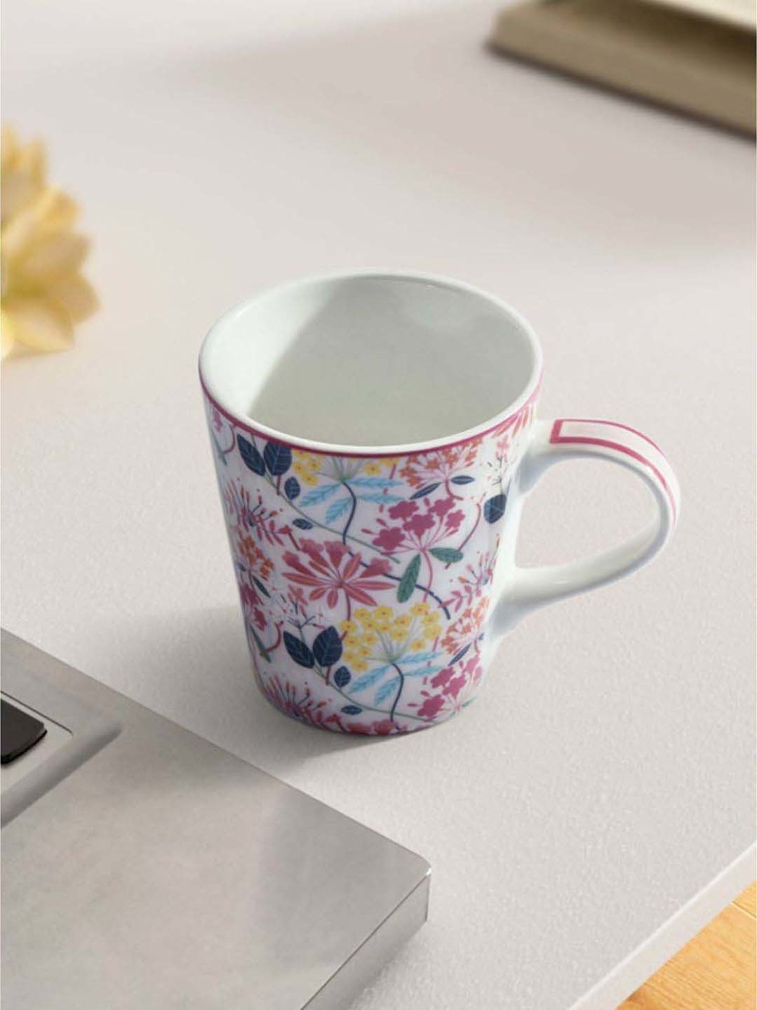 Living Scapes by Pantaloons Multicolor Bone China Mug (0.3 L)