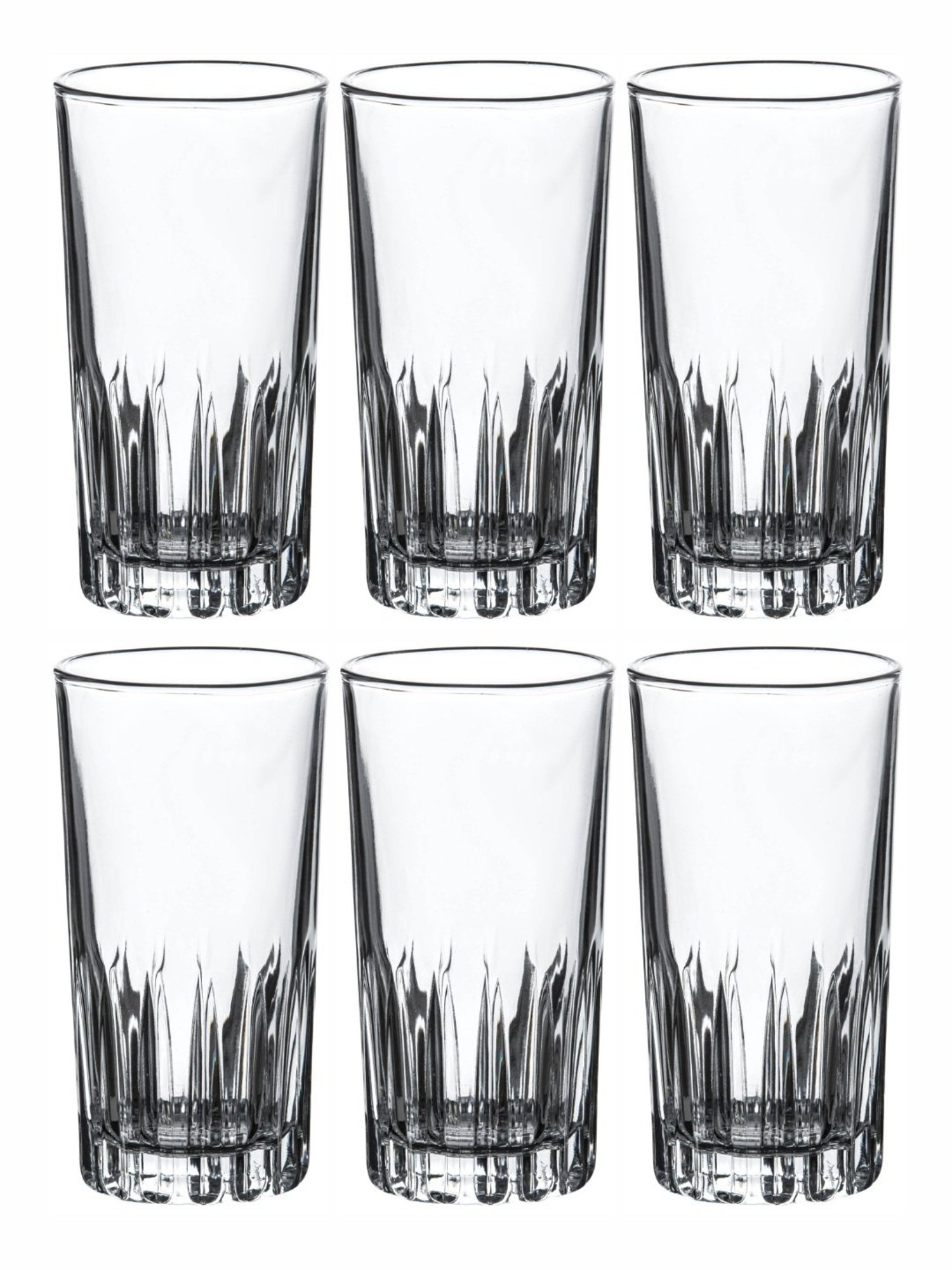 ROXX Transparent Glass Tumbler - Set of 6 (340ml)