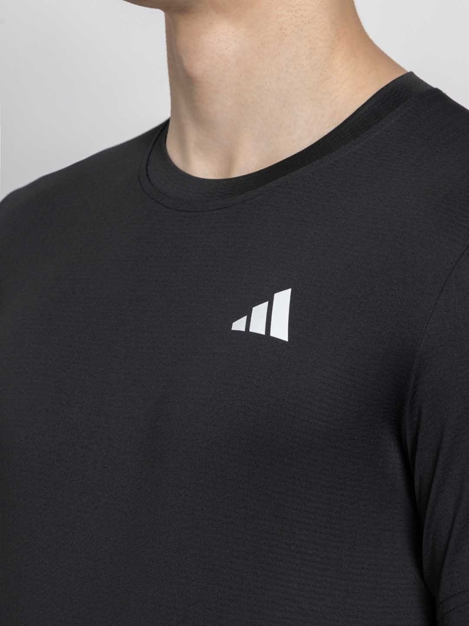 adidas Black Slim Fit Freelift Tennis T-Shirt
