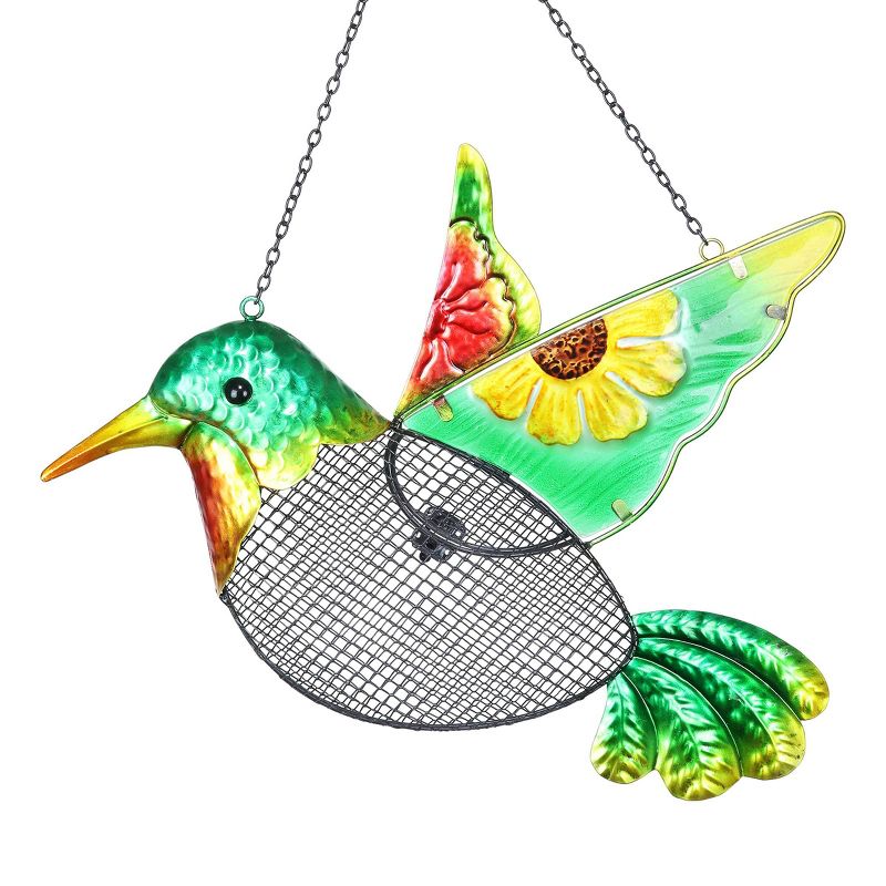 18" Resin Pellet Basket Hummingbird Bird Feeder - Exhart