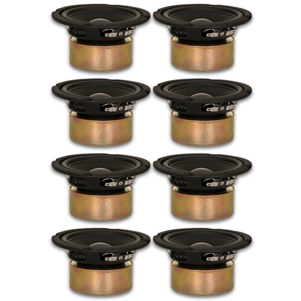8 Goldwood Sound GW-5028/S Shielded 5.25" Woofers 130 Watt each 8ohm Replacement Speakers