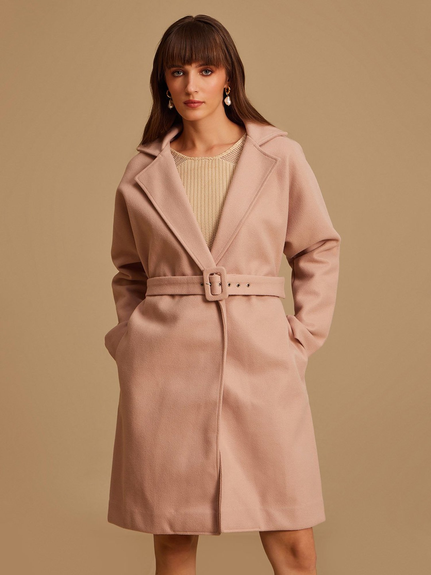 Kazo Cream Wool Overcoat